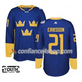 Adidas Maillot de Hockey Suède Loui Eriksson 21 Coupe du monde de hockey sur glace 2016 Violet Premier - Enfant